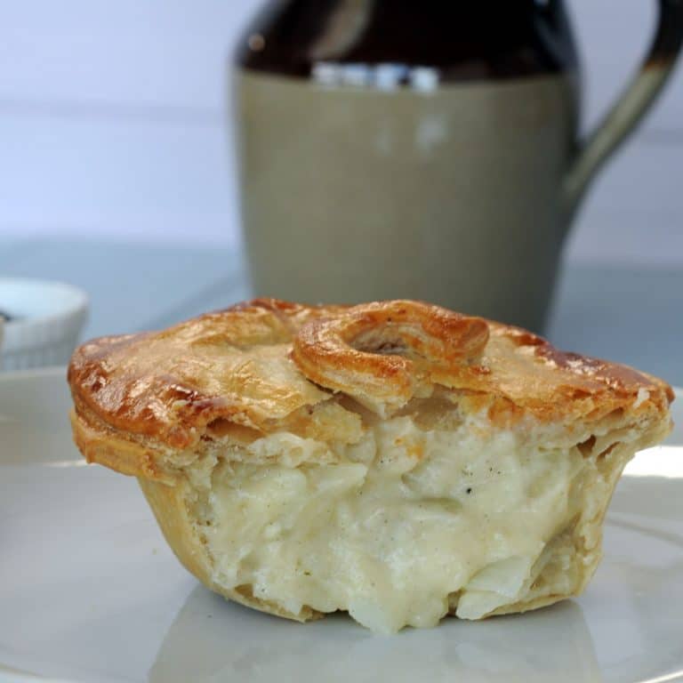 10 cheese, potato and onion handmade British pies Delivered by