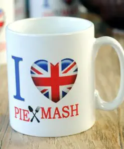 I Love Pie & Mash mug from Goddard's Pies