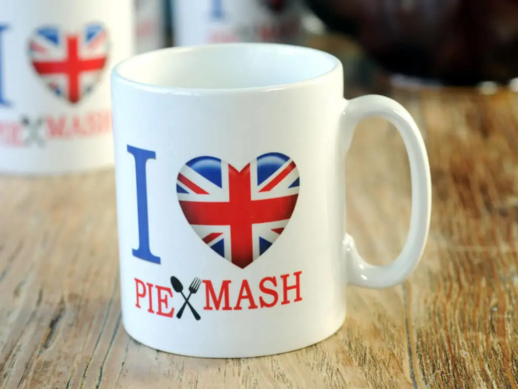 I Love Pie & Mash mug from Goddard's Pies