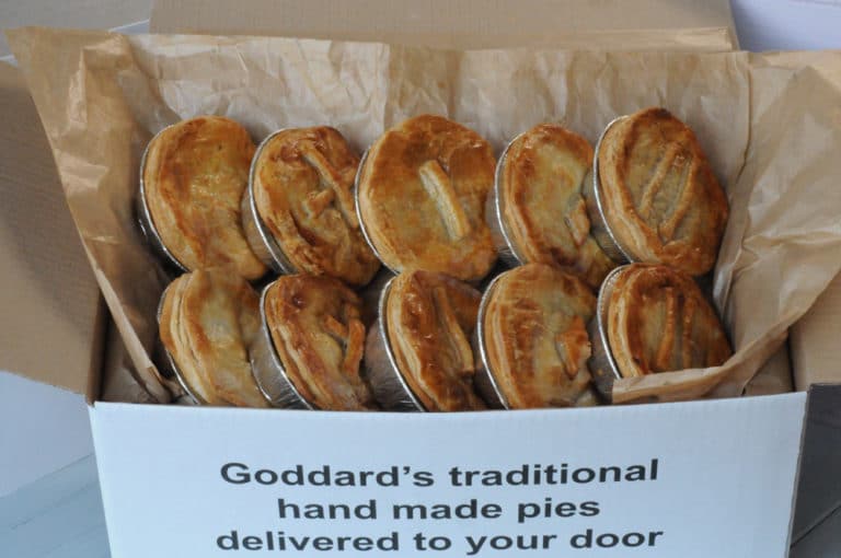 Home delivered pies from Goddard's Pies Borough Green Kent
