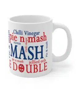 Pie and Mash Word Cloud Mug